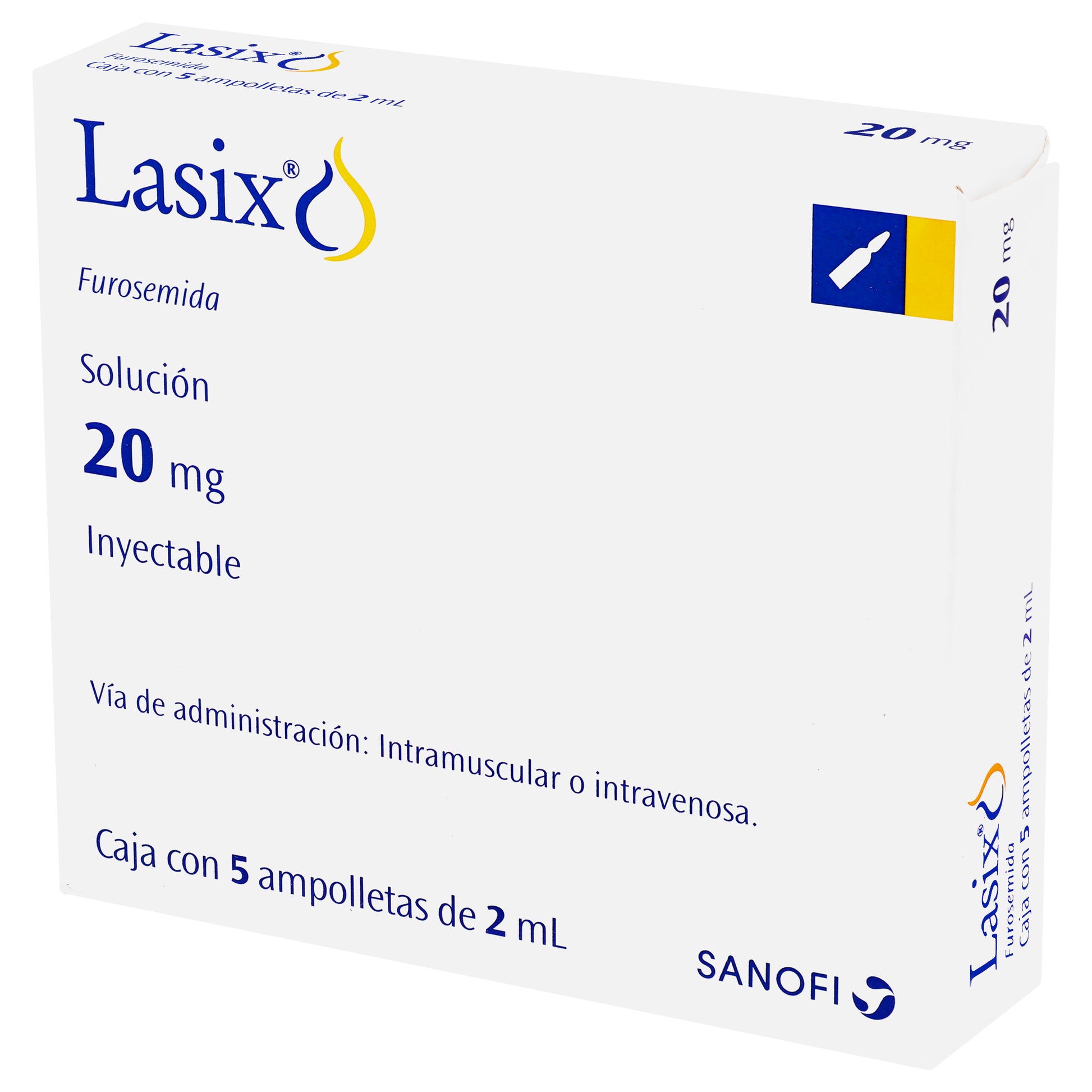 Lasix 20Mg Con 5 Ampulas (Furosemida) 4 - 7501165000186