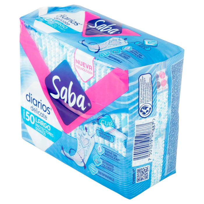 Protectores Diarios Saba Largo Con 50 - WeCare Pharma