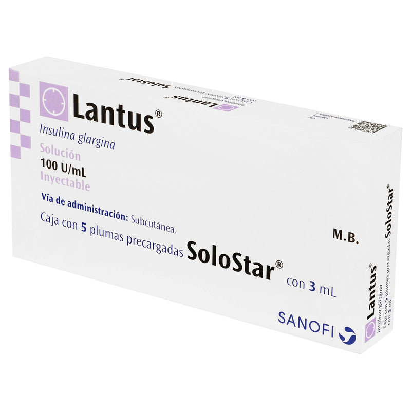 Lantus Solostar Pluma 100Unid/Ml 3Ml Con 5 (Insulina Glargina) - WeCare Pharma