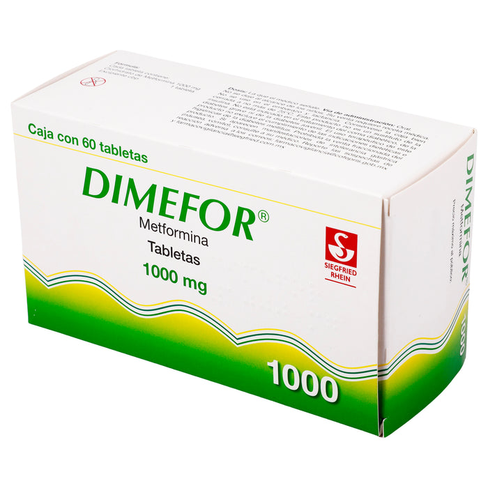 Dimefor 1000Mg Con 60 Tabletas (Metformina) 3 - 7501300420473