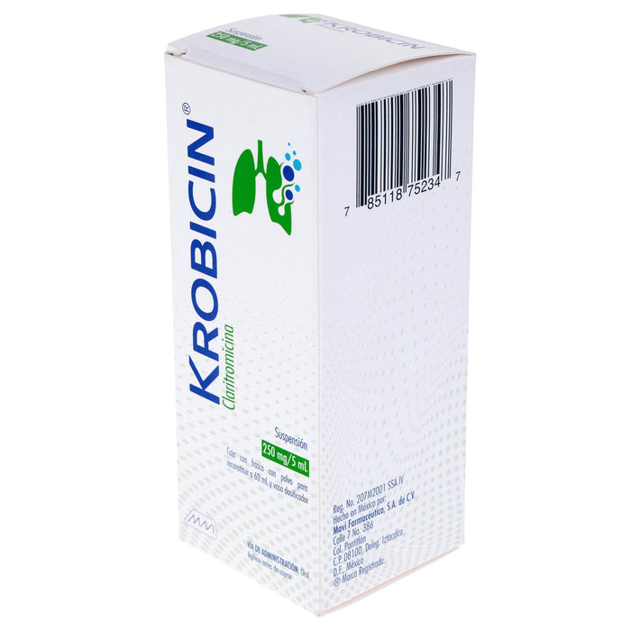Krobicin Suspensión 250Mg 60Ml (Claritromicina) - WeCare Pharma