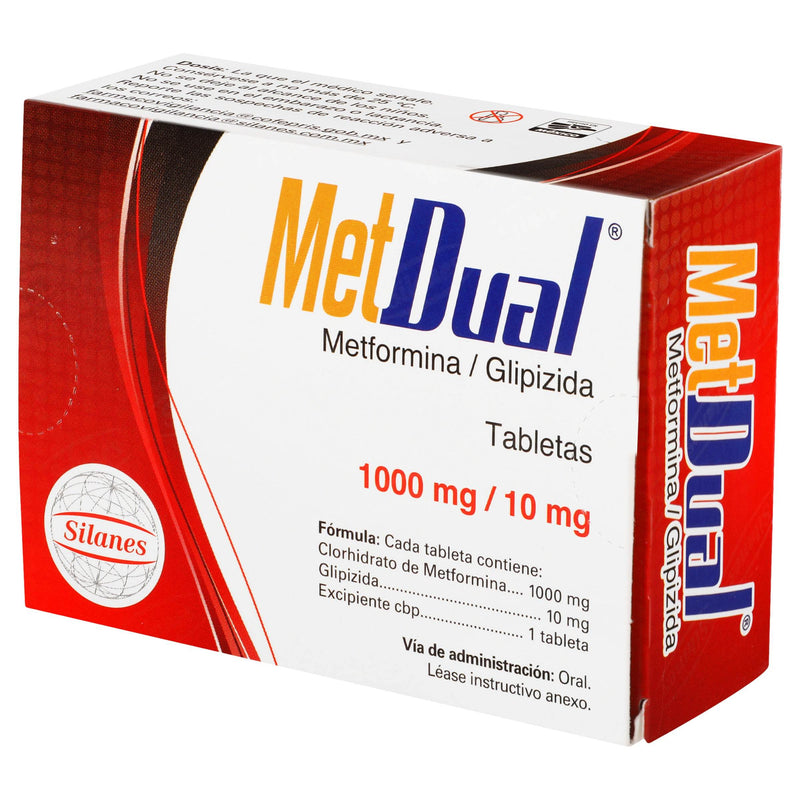 Metdual 1000Mg/10Mg Con 30 Tabletas (Metformina/Glizipida) - WeCare Pharma