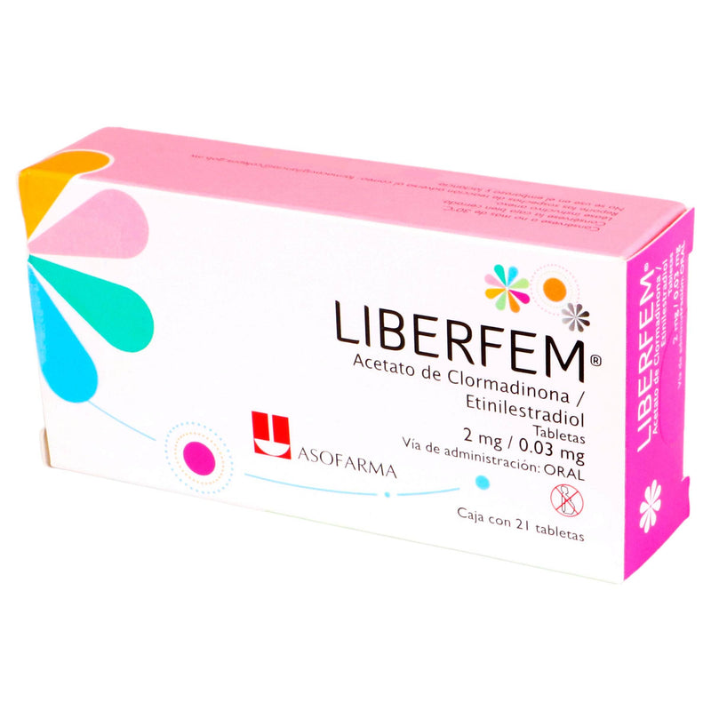 Liberfem 2Mg/0.03Mg Con 21 Tabletas (Acetato De Clormadinona) - WeCare Pharma