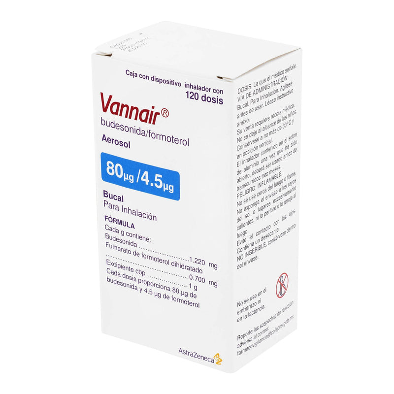 Vannair Aerosol 80Mcg/4.5Mcg 120D (Budesonida/Formoterol) - WeCare Pharma