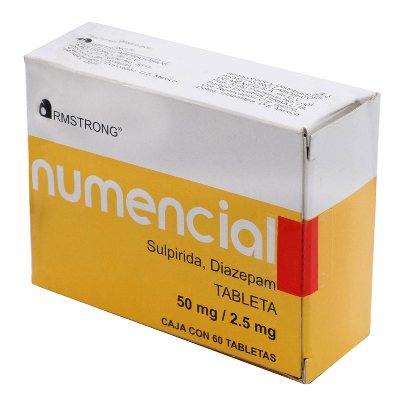 Numencial (Diazepam/Sulpirida) Tabletas 50Mg/2.5Mg Con 60 - WeCare Pharma