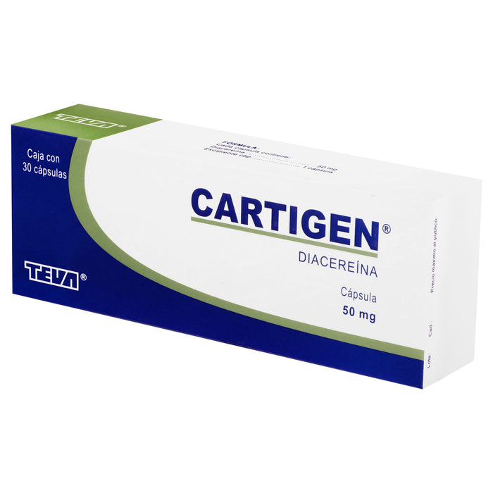 Cartigen 50Mg Con 30 Tabletas (Diacereina) 3 - 7501250813363