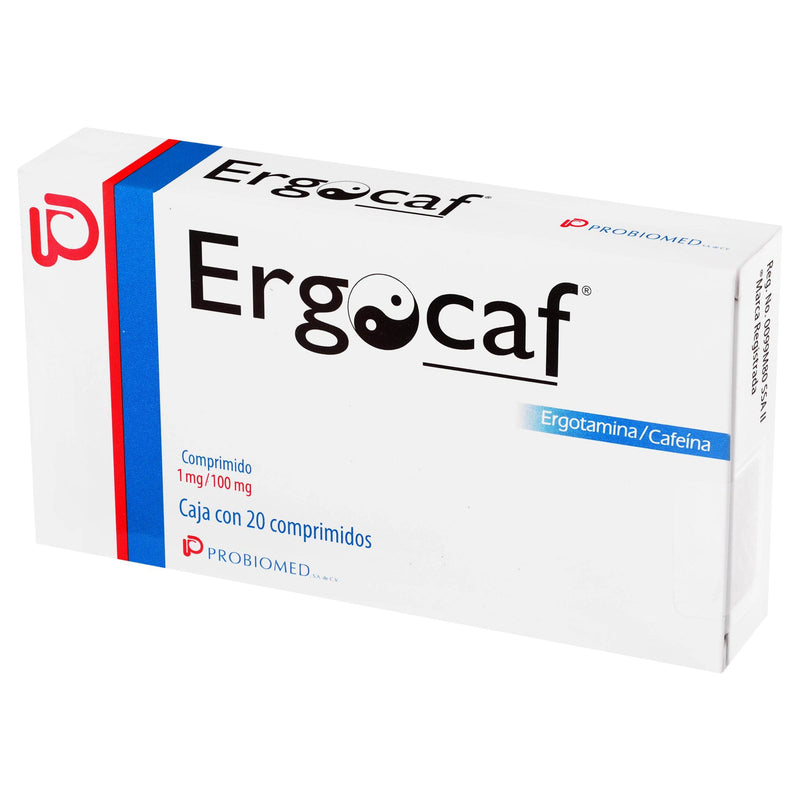 Ergocaf (Ergotamina/Cefeina) Comp 1Mg/100Mg Con 20 - WeCare Pharma