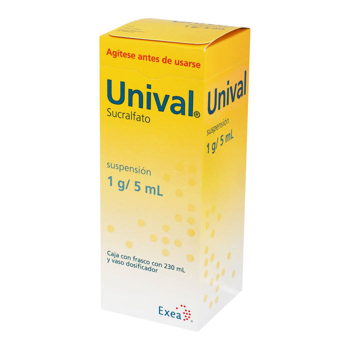 Unival Suspensión 1G/5Ml 230Ml (Sucralfato) 3 - 7501314704057