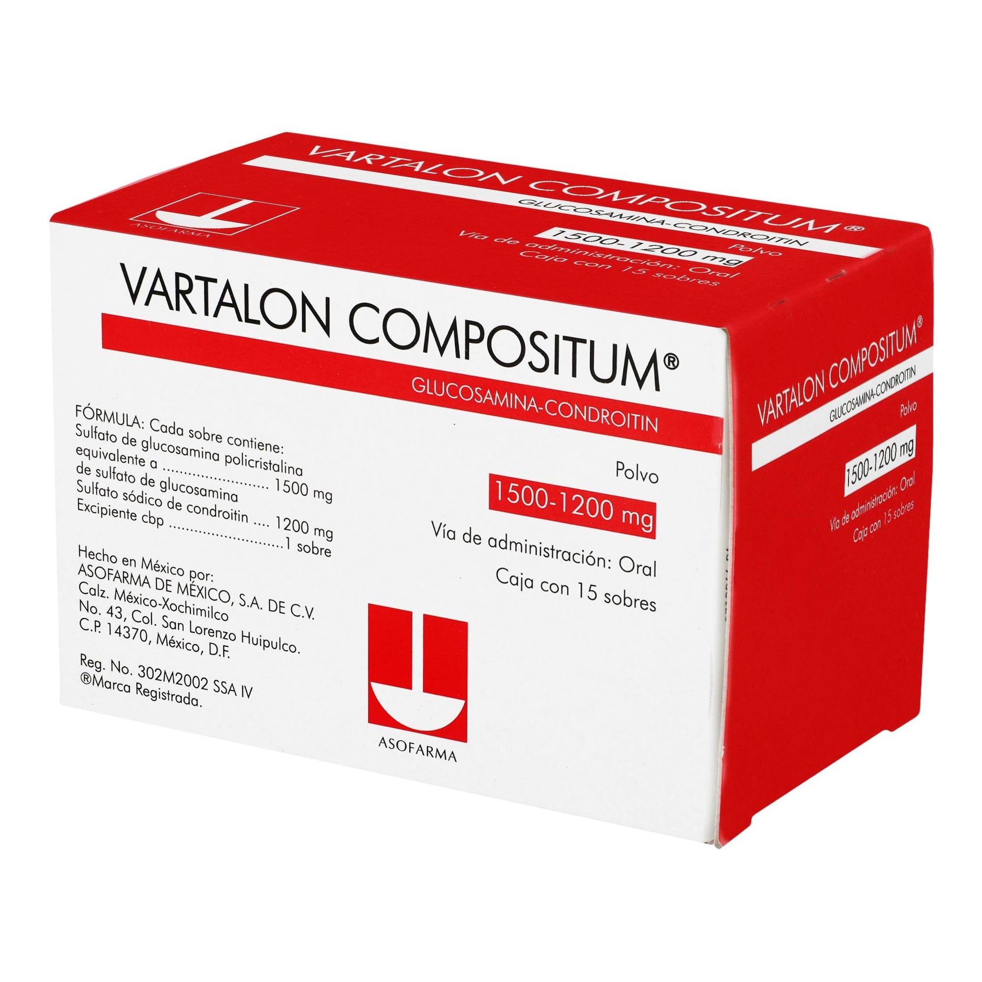 Vartalon Compositum Polvo 1500/1200Mg Con 15 (Glucosamina/Condroitina
