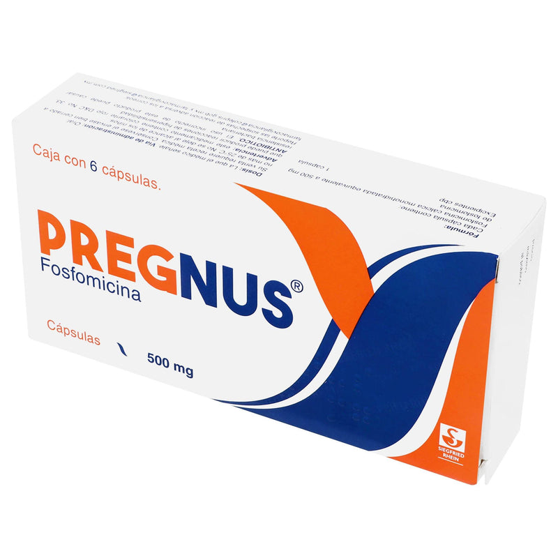 Pregnus 500Mg Con 6 Capsulas (Fosfomicina) - WeCare Pharma