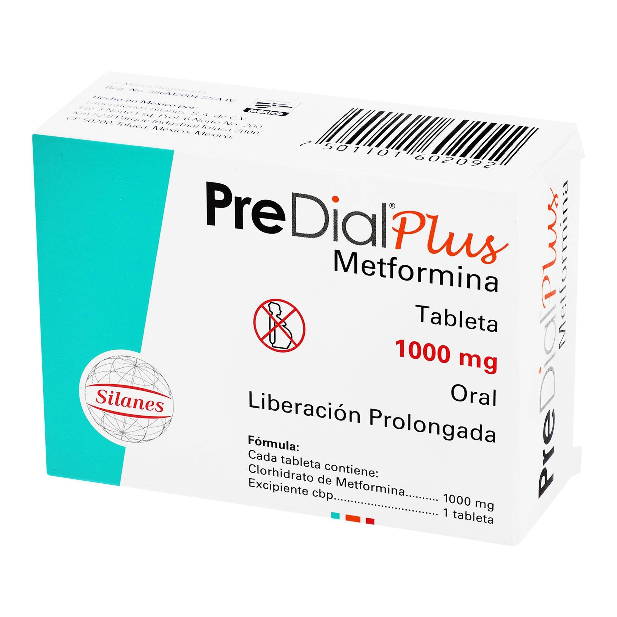 Predial Plus Lp 1000Mg Con 30 Tabletas (Metformina) — WeCare Pharma