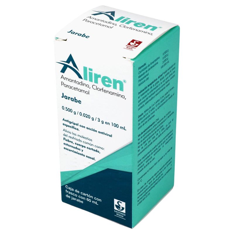 Aliren Jarabe 0.50G/0.02G/3G/100Ml 60Ml (Amantadina/Clorfenamina/Paracetamol) - WeCare Pharma