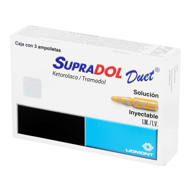 Supradol Duet 10Mg/25Mg Con 3 Ampulas (Ketorolaco/Tramadol) - WeCare Pharma