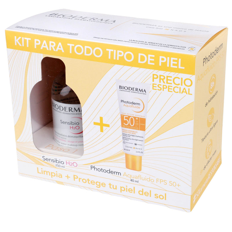Bioderma Kit Pothoderm Aquafluide Fps50+ Sensibio H2O 250Ml - WeCare Pharma