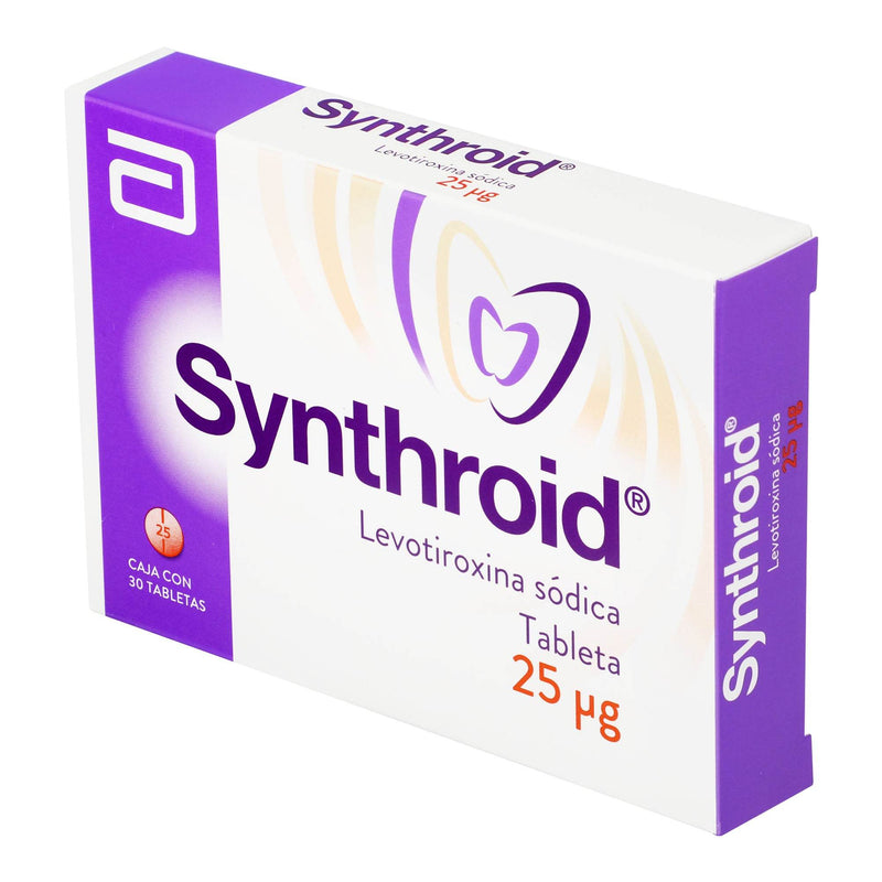Synthroid 25Mcg Con 30 Tabletas (Levotiroxina Sodica) - WeCare Pharma