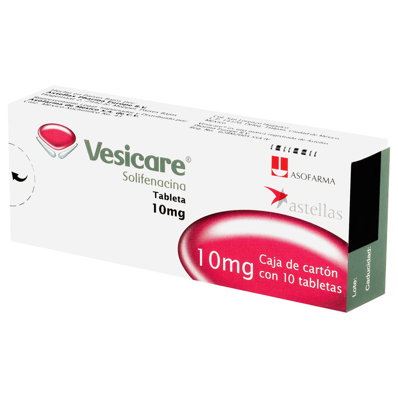 Vesicare 10Mg Con 10 Tabletas (Solifenacina) - WeCare Pharma