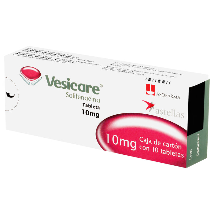 Vesicare 10Mg Con 10 Tabletas (Solifenacina) 3 - 7730979097642