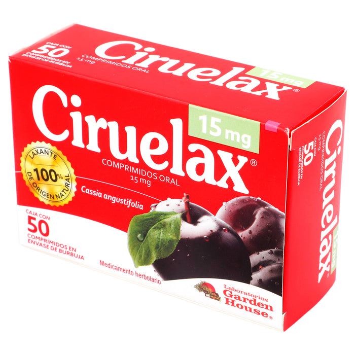 Ciruelax 15Mg Con 50 Comprimidos (Cassia Angustifolia) 3 - 7803510001689