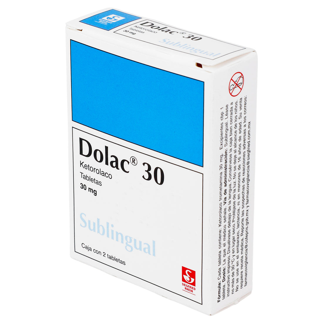 Dolac Sl 30Mg Con 2 Tabletas (Ketorolaco) 3 - 7501300407016