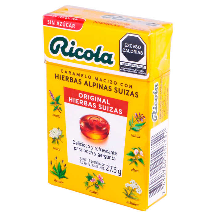 Caramelo Ricola Pastillas 27.5G Con 11 Original (Hierbas Alpinas Suizas) 4 - 7610700014752