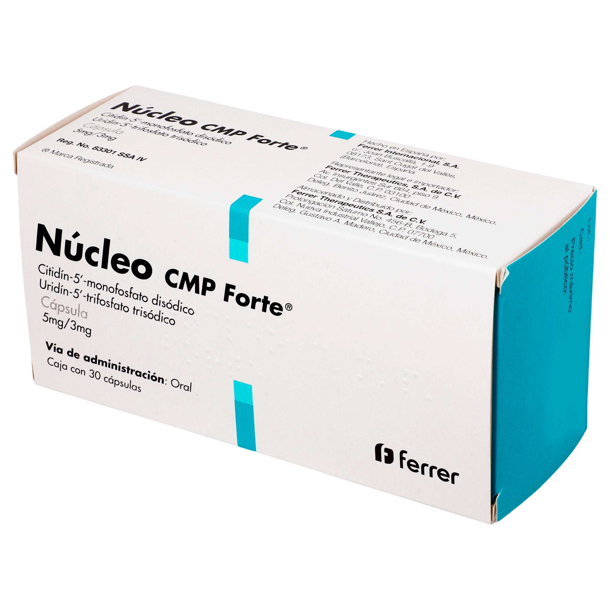 Nucleo Cmp Forte 5Mg/3Mg Con 30 Capsulas (Citidin 5/Uridin 5) 3 - 7503007704658