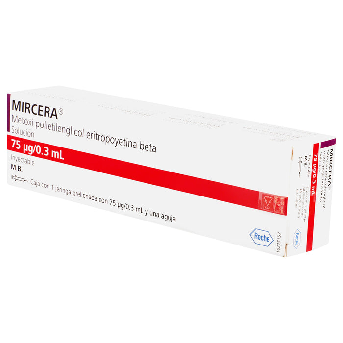 Mircera Jeringa 75Mcg/0.3Ml Con 1 (Metoxipolietilenglicol Epoetina Beta) 3 - 7613326005708