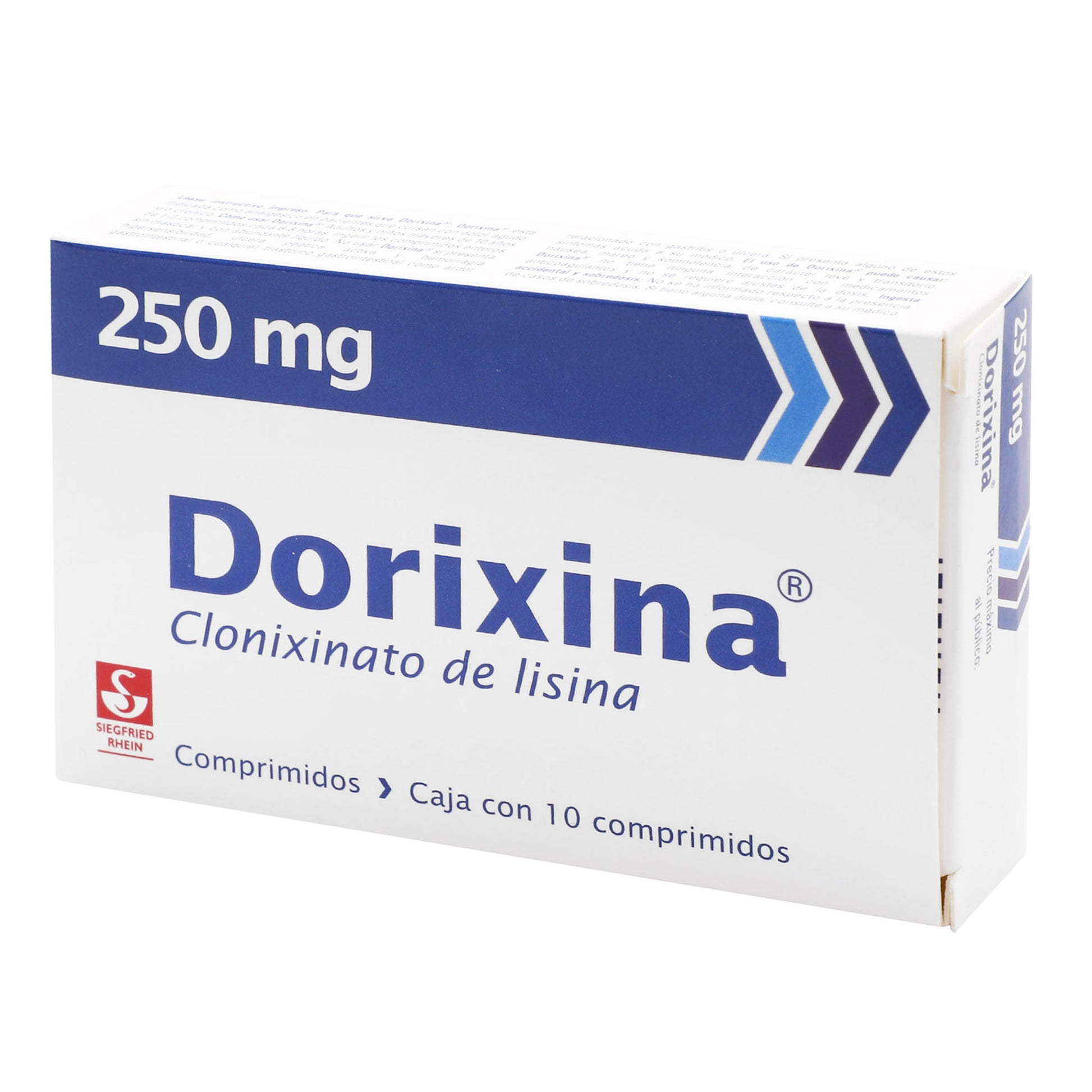 Dorixina 250Mg Con 10 Tabletas (Clonixinato De Lisina) 3 - 7501300409713