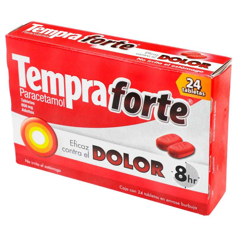 Tempra Forte 650Mg Con 24 Tabletas (Paracetamol) - WeCare Pharma
