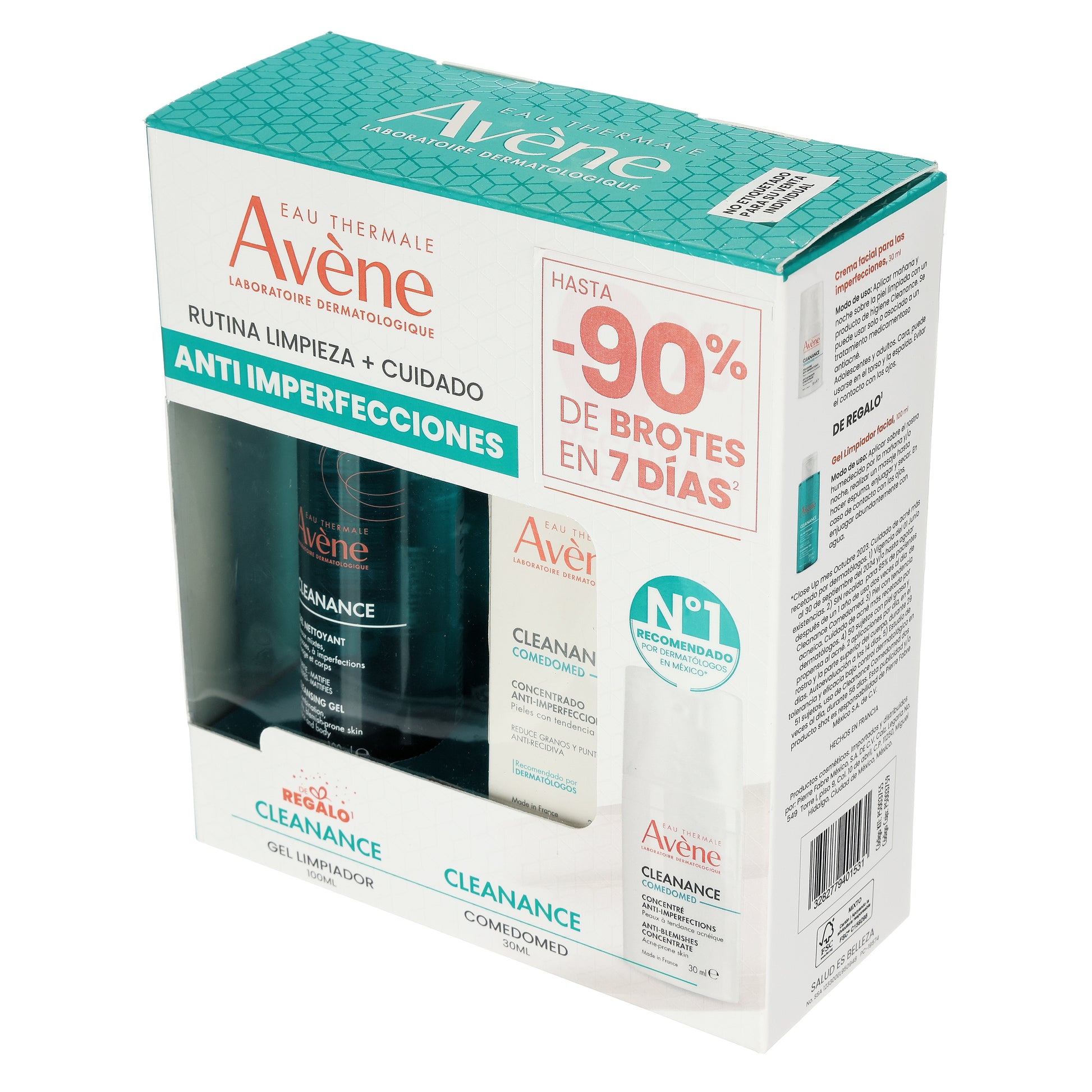 Avene Kit Anti Imperfecciones Clenance Comedomed 30Ml + Gel Limpiador 100Ml 4 - 3282779401531