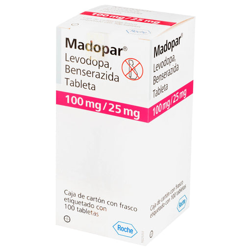 Madopar 100Mg/25Mg Con 100 Tabletas (Levodopa/Benserazida) - WeCare Pharma