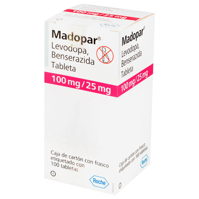 Madopar 100Mg/25Mg Con 100 Tabletas (Levodopa/Benserazida) - WeCare Pharma
