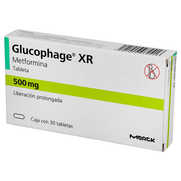 Glucophage Xr 500Mg Con 30 Tabletas (Metformina) - WeCare Pharma
