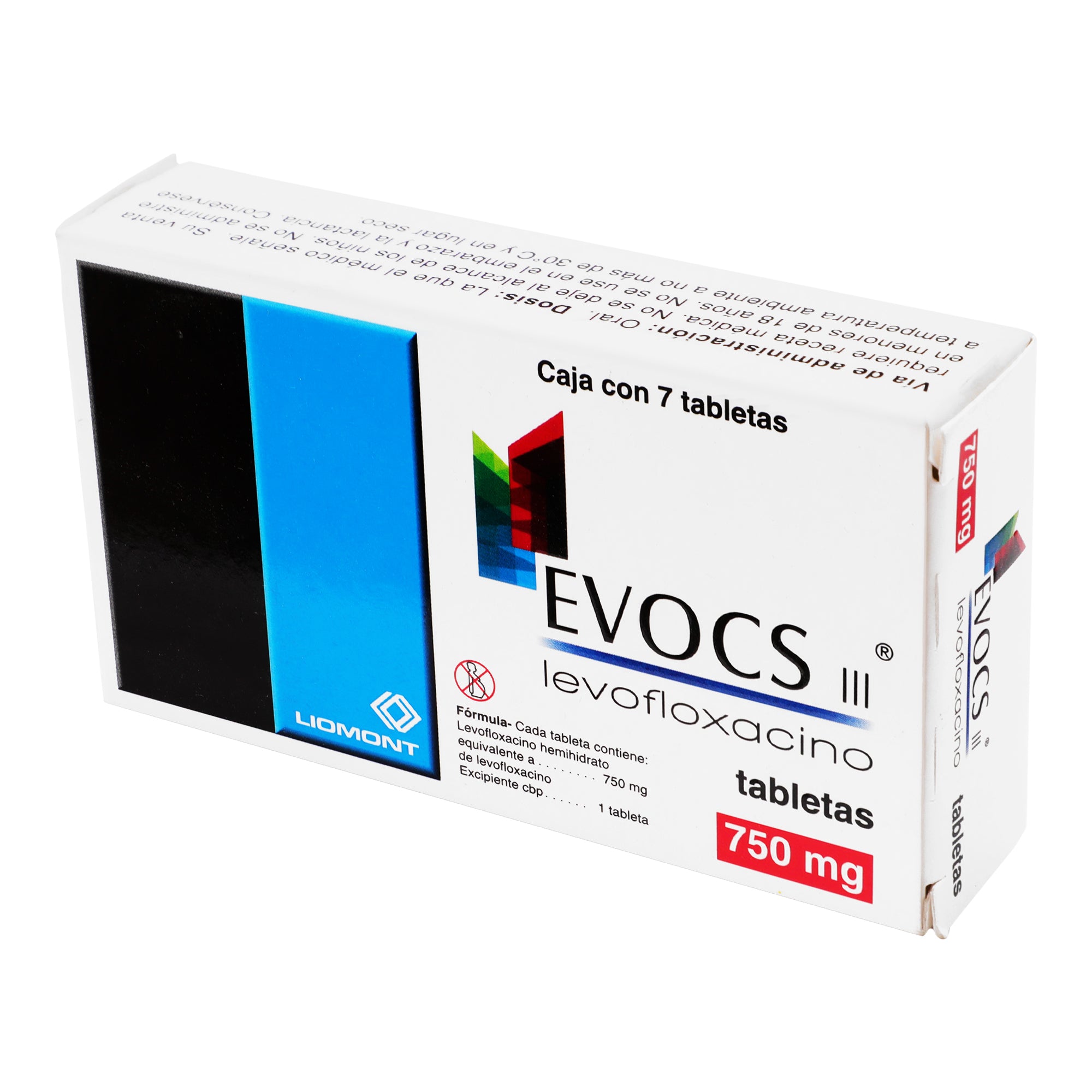 Evocs Iii 750Mg Con 7 Tabletas (Levofloxacino) 3 - 7501299330371