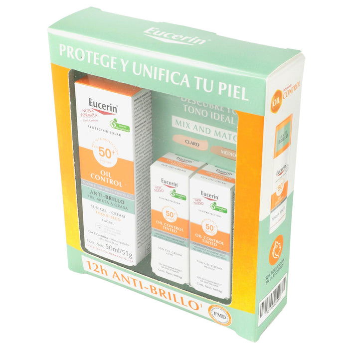 Eucerin Kit Toque Seco Fps50 50Ml+ 2 Mini Fps50 Medio Y Claro - WeCare Pharma