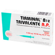 Tiaminal B12 Trivalente A.P. 2Ml Con 3 Ampulas (Hidroxocobalamina/Tiamina/Piridoxina) - WeCare Pharma