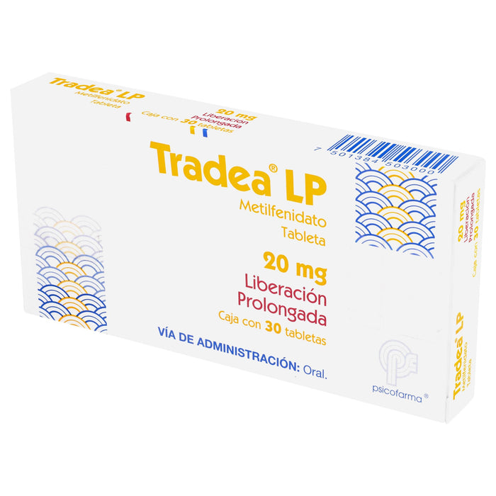 Tradea Lp (Metilfenidato) Tabletas 20Mg Con 30 - WeCare Pharma
