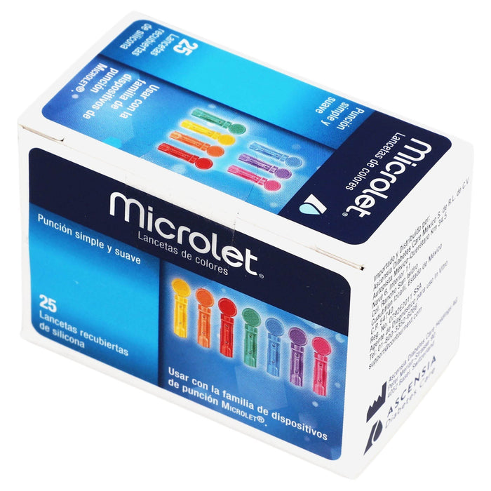 Microlet Ascencia Lancetas Con 25 - WeCare Pharma