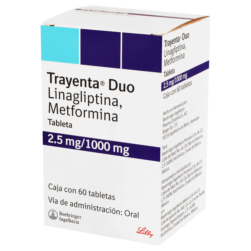 Trayenta Duo 2.5Mg/1000Mg Con 60 Tabletas (Linagliptina/Metformina) - WeCare Pharma