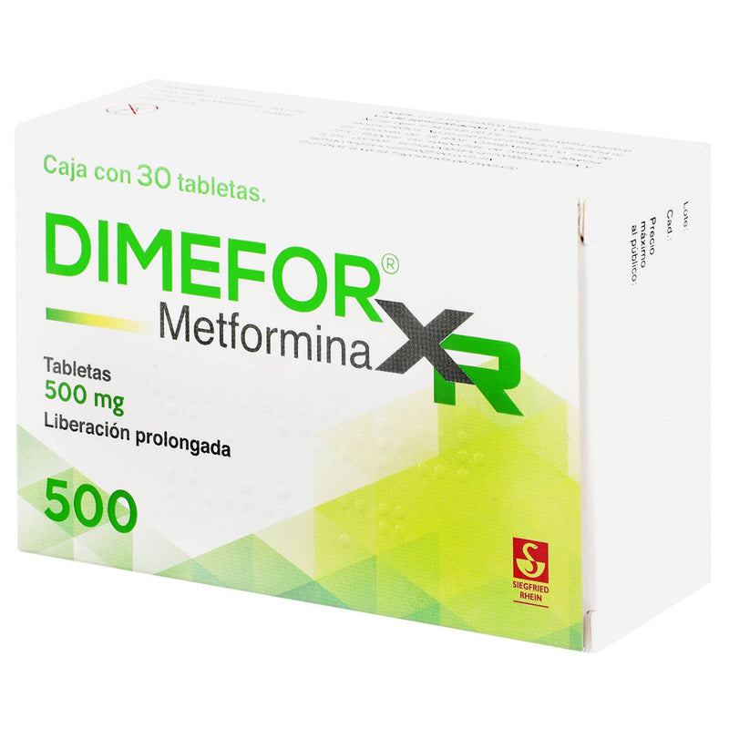 Dimefor Xr 500Mg Con 30 Tabletas (Metformina) - WeCare Pharma