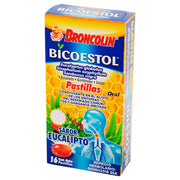 Broncolin Bicoestol Pastillas 2.5G Con 16 Euacalipto (Eucaliptus Globulus/Gnaphalium/Sambucus Nigra) - WeCare Pharma