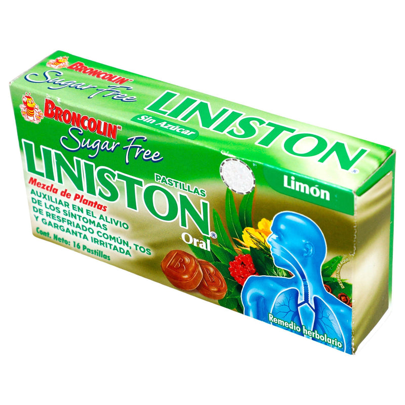 Broncolin Sugar Free Pastillas 2.2G Con 16 Limon (Mezcla De Plantas) - WeCare Pharma