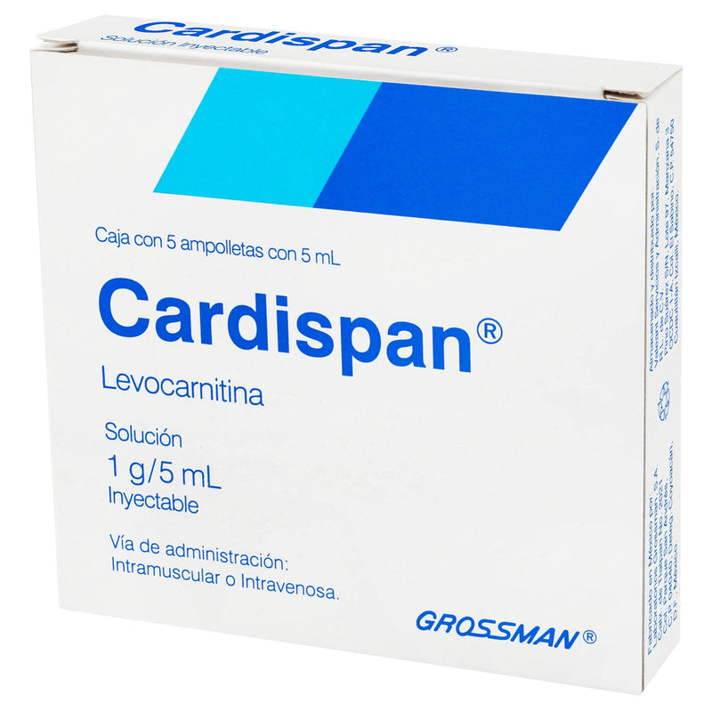Cardispan 1G/5Ml with 5 Ampoules (Levocarnitine) — WeCare Pharma