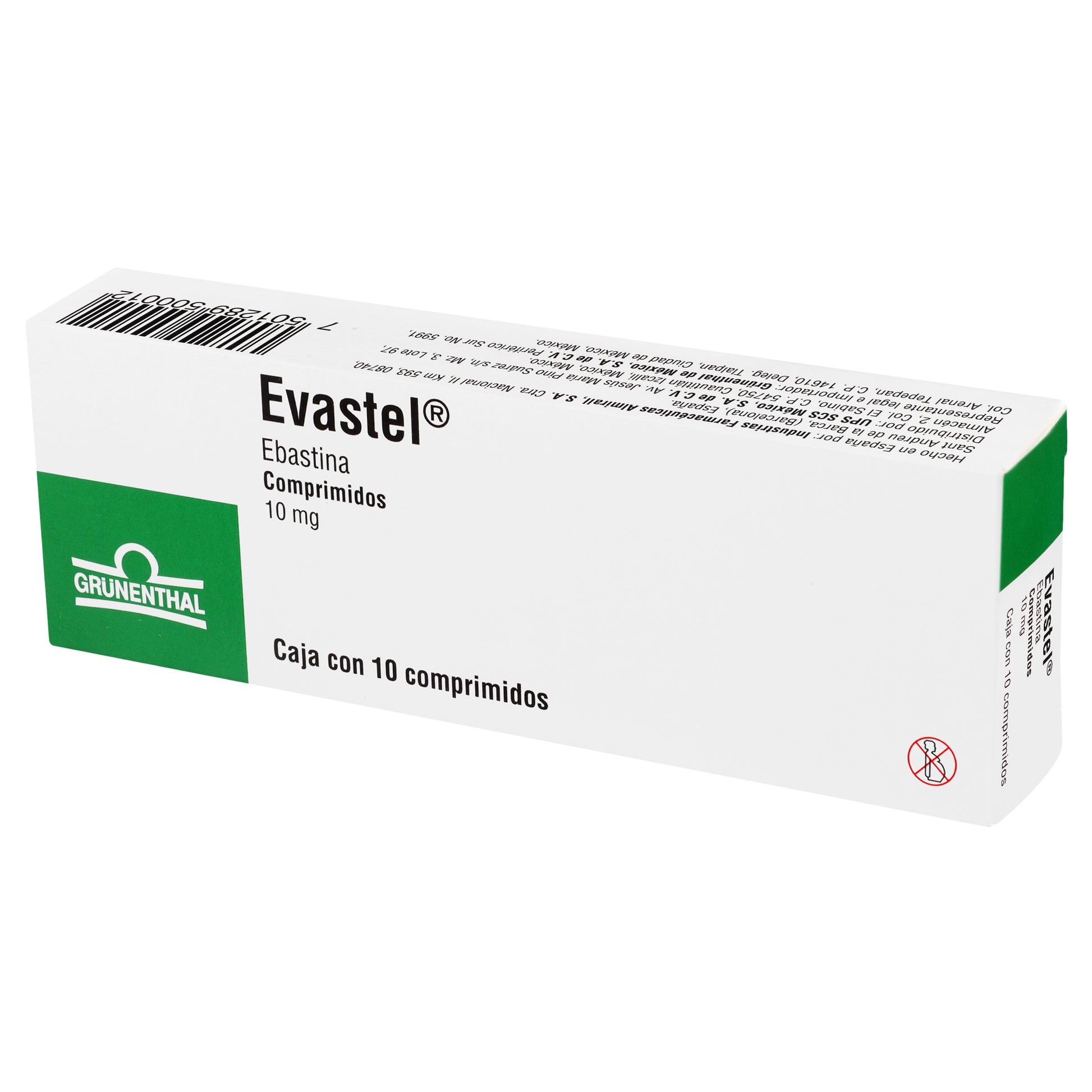 Evastel 10Mg Con 10 Comprimidos (Ebastina) 4 - 7501289500012