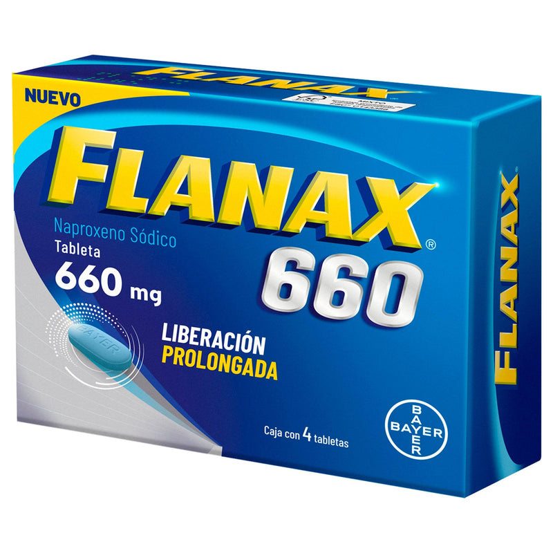 Flanax 660 660Mg Con 4 Tabletas (Naproxeno Sodico) - WeCare Pharma