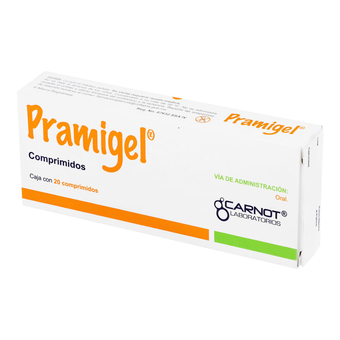 Pramigel 10Mg/200Mg/200Mg Con 20 Comprimidos (Metoclopramida/Aluminio/Magnesio/Simeticona) 3 - 7501124103279