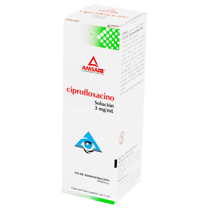 Ciprofloxacino 3 Mg Solución Oftálmica 5 Ml Amsa - WeCare Pharma