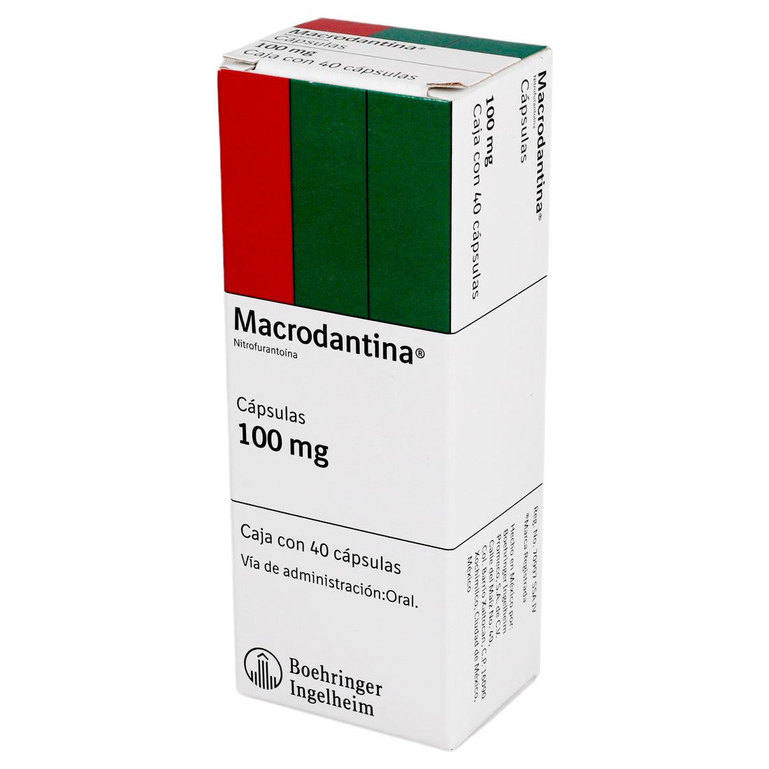 Macrodantina 100Mg Con 40 Capsulas (Nitrofurantoina) 3 - 7501037950526