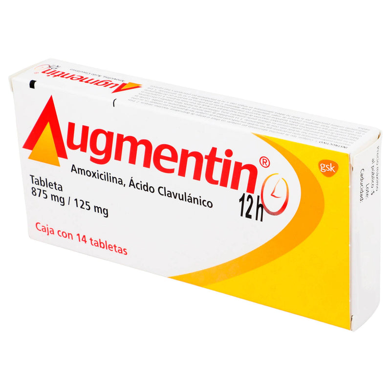 Augmentin 12H 875Mg/125Mg Con 14 Tabletas (Amoxicilina/Clavulanato) - WeCare Pharma