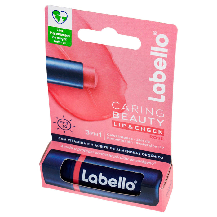 Labello Pomada Para Labios Caring-B Rose 4.8G - WeCare Pharma