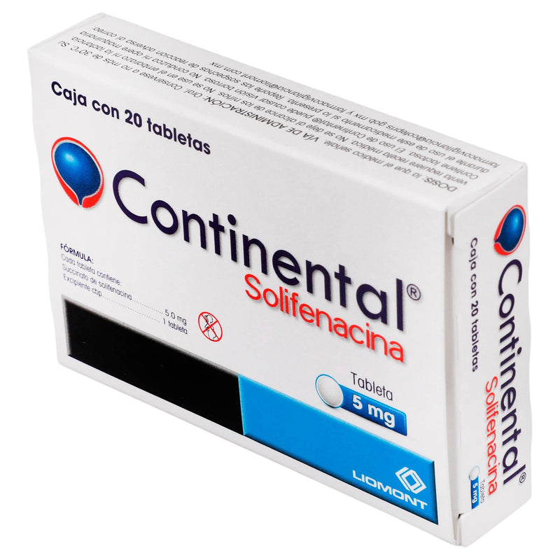 Continental 5Mg Con 20 Tabletas (Solifenacina) - WeCare Pharma